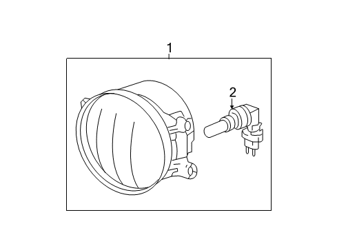 2016 Toyota Yaris Bulbs Fog Lamp Diagram for 8122002110
