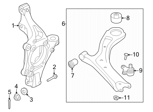 Front Suspension, Lower Control Arm, Stabilizer Bar, Suspension Components SPRING-FR Diagram for 54630GI290