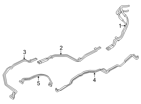2008 Hyundai Entourage Rear A/C Lines Suction & Liquid Tube Assembly Diagram for 977754D920