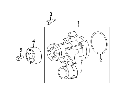 2011 Ford Mustang Water Pump Pulley Diagram for 7R3Z8509A