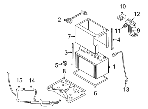 2002 Nissan Altima Battery Holder-Fusible Link Diagram for 2438079912