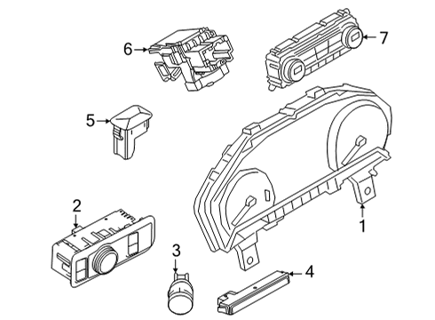 Automatic Temperature Controls INSTRUMENT CLUSTER Diagram for M1PZ10849C