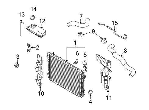 2005 Kia Sportage Radiator & Components Cap Assembly-Radiator Reservoir Diagram for 254402E000