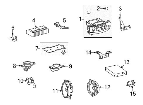 2011 Lexus LX570 Sound System Speaker Assy, Front NO.2 Diagram for 8616060420