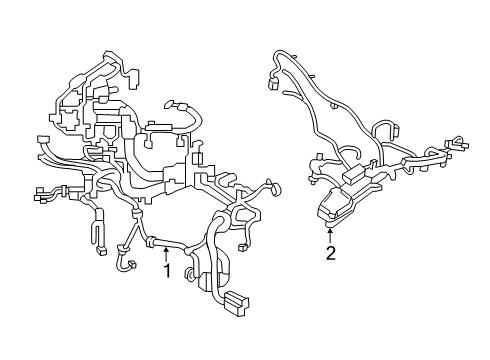 2019 Nissan Altima Wiring Harness Harness Assy-Engine Room Diagram for 240126CA5A