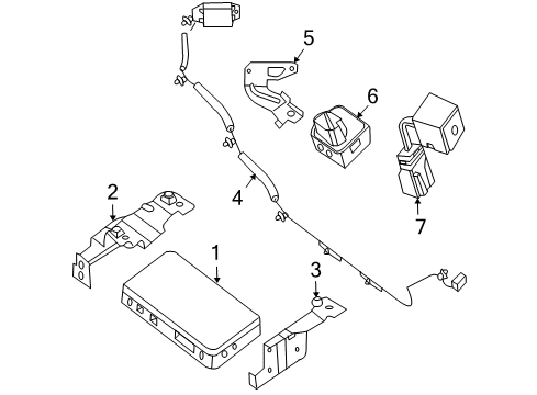 2011 Nissan Altima Communication System Components Power Control Unit-Telephone Diagram for 28383ZY71A