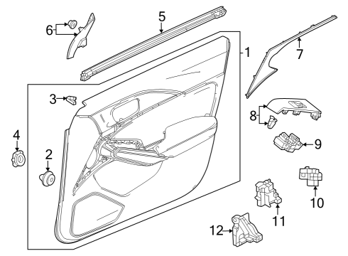 Mirrors WEATHERSTRIP, R- FR Diagram for 72335T20A01