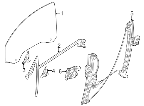 Glass - Door WINDOW LIFTER WITHOUT MOTOR Diagram for 51339466298