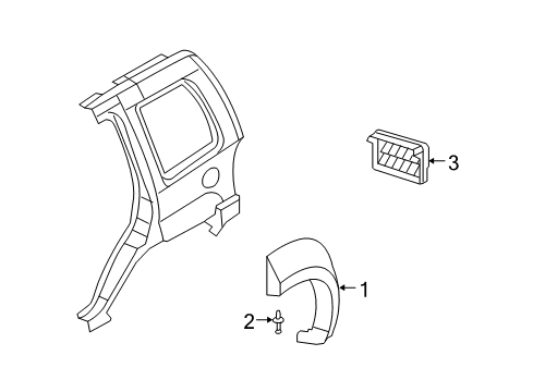 2010 Dodge Nitro Exterior Trim - Quarter Panel APPLIQUE-Fender Diagram for 5KH38TZZAE