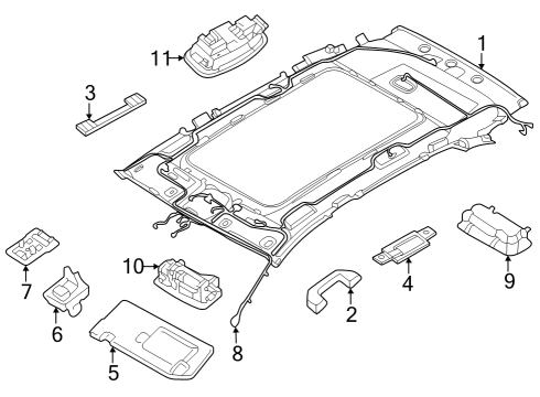 Interior Trim - Roof GUIDE PLATE-ASSIST HANDLE MTG Diagram for 85471N9300