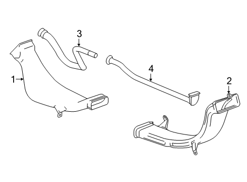 2021 Cadillac XT5 Ducts Rear Duct Diagram for 23195687