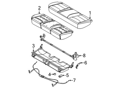 Rear Seat Components PAD - REAR SEAT CUSHION Diagram for NZ6Z6063840A