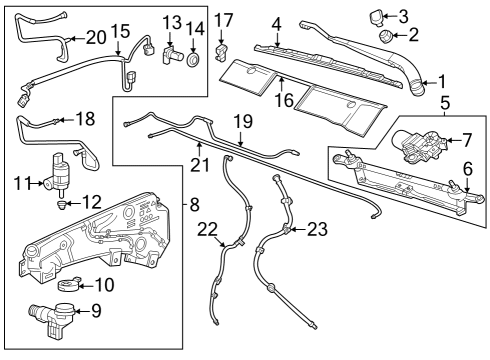 Wipers Wiper Arm Cap Diagram for 22902390