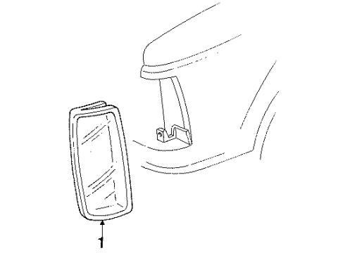 1992 GMC Typhoon Side Marker Lamps Lamp, Front Side Marker Diagram for 929917