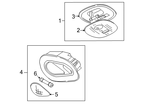 2015 Lincoln Navigator Interior Lamps Reading Lamp Assembly Diagram for 8L7Z13A701AB