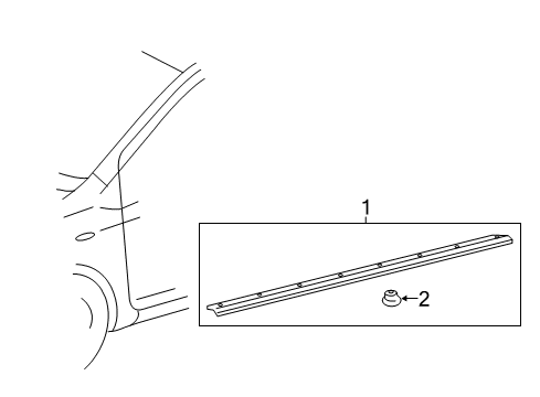 2016 Toyota Yaris Exterior Trim - Pillars, Rocker & Floor Rocker Molding Diagram for 7585152090
