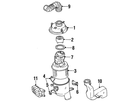 1995 Hyundai Sonata Powertrain Control Body-Air Cleaner Diagram for 2811235301