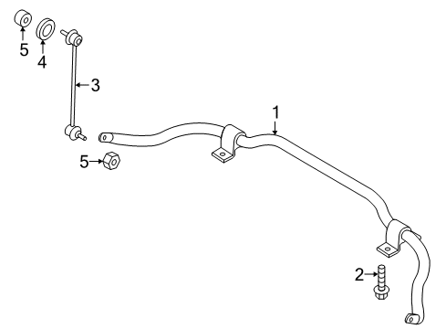 2018 Ram ProMaster City Stabilizer Bar & Components - Front Bolt-HEXAGON Head Diagram for 68263083AA