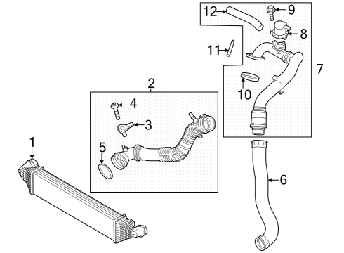 Intercooler COOLER ASY - ENGINE CHARGE AIR Diagram for LX6Z6K775B