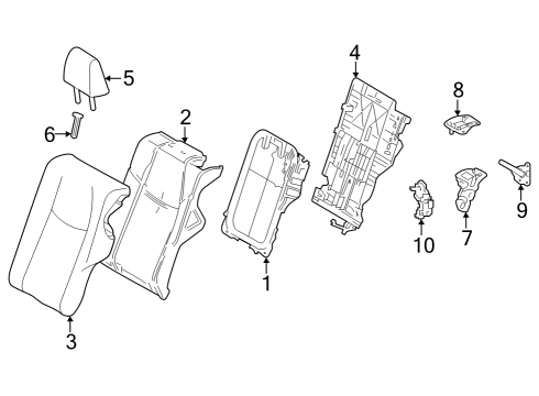 2022 Toyota Corolla Cross Rear Seat Components Striker Diagram for 713040A030