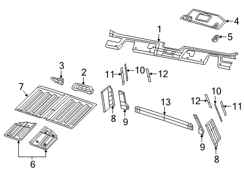 Interior Trim - Cab Retainer Diagram for 6502790