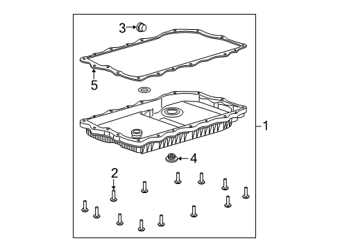 2021 Ram 1500 Case & Related Parts Oil Drain Plug Diagram for 52854762AA