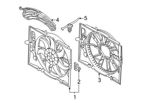 2006 BMW M5 Cooling System, Radiator, Water Pump, Cooling Fan Protecting Grille Diagram for 17112283102