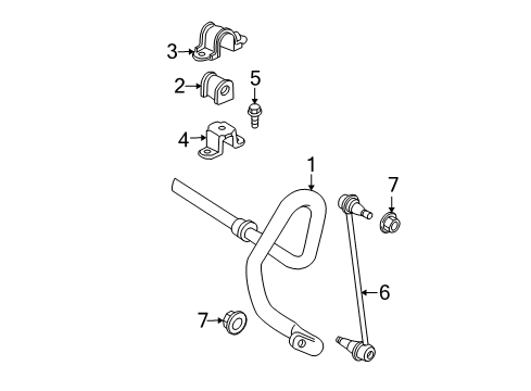 2010 Toyota Highlander Stabilizer Bar & Components - Front Stabilizer Bar Bolt Diagram for 9011908782