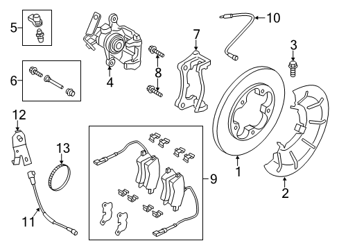 2018 Ford Transit-150 Brake Components Caliper Diagram for CK4Z2552C