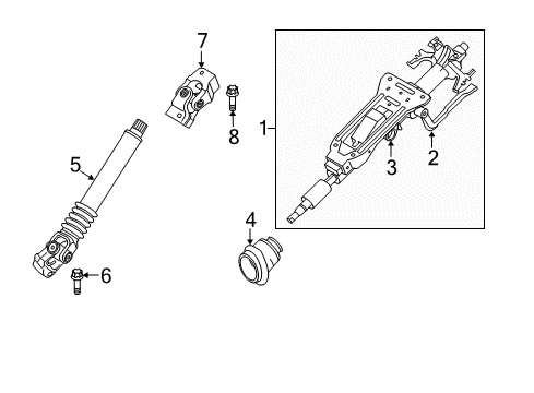 2013 BMW M3 Steering Column & Wheel, Steering Gear & Linkage Swivel Joint Diagram for 32302283431