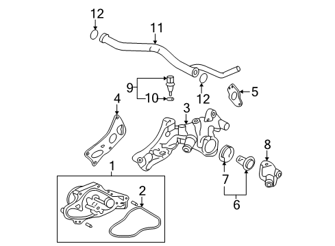 2012 Acura MDX Powertrain Control Pipe, Connecting Diagram for 19505RN0A00
