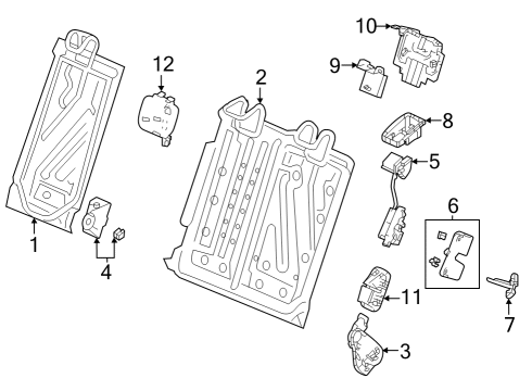 2009 Ford Edge Rear Seat Components COVER *NH900L* Diagram for 82124T43J31ZA