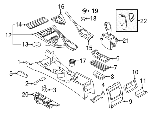 2020 BMW M240i Console Gear Selector, Sport Diagram for 61317950387