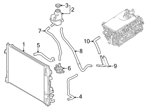 Radiator & Components TANK ASSY, INVERTER Diagram for G91H00A010