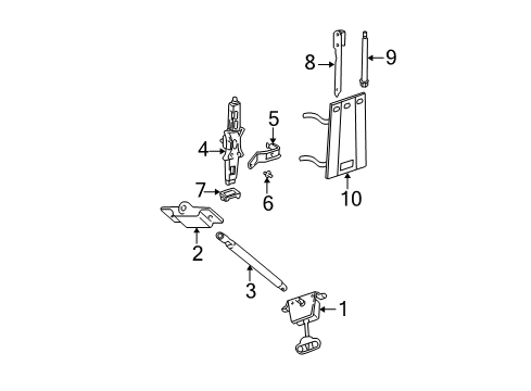2001 Chevrolet Venture Spare Tire Carrier Spare Carrier Diagram for 15907720