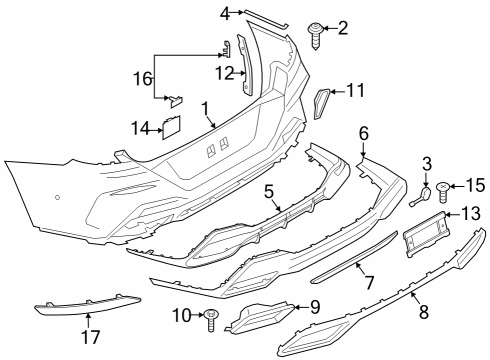 Bumper & Components - Rear Reflector, Rear Right Diagram for 63177445784