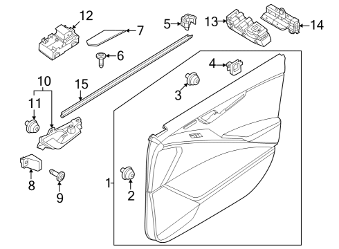 Interior Trim - Front Door Screw-Tapping Diagram for 1249304163