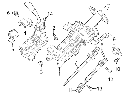 Gear Shift Control - AT SEAL Diagram for ML3Z3D677A