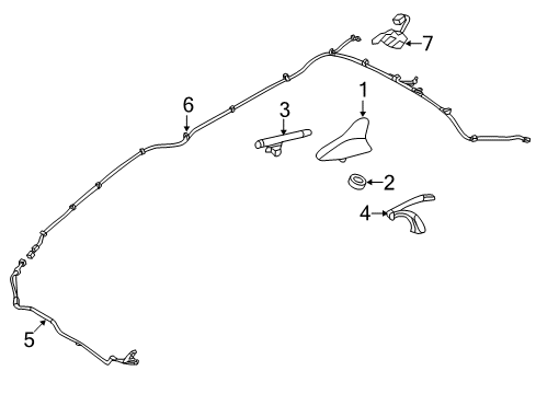 2013 Hyundai Azera Antenna & Radio Ground Side Coil Diagram for 962903V000