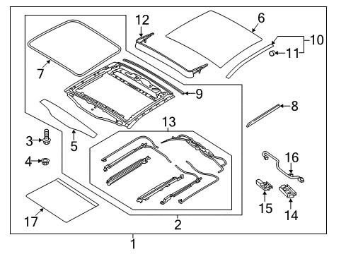 Sunroof Motor Assembly-PANORAMAR Diagram for 81680J5000