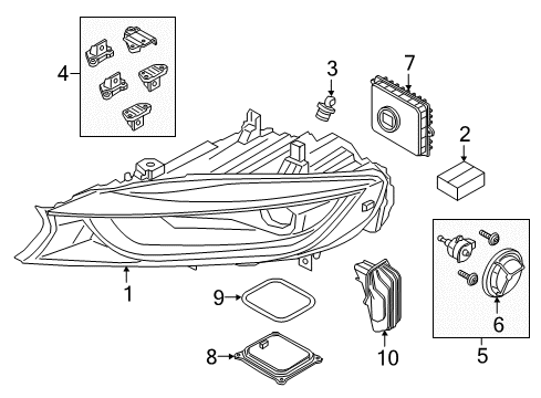 2020 BMW i8 Headlamps Repair Kit, Hvac Servomotor Diagram for 63117367753