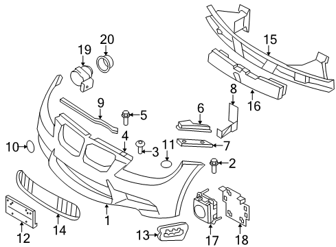 2011 BMW M3 Front Bumper Guide For Bumper, Side, Left Diagram for 51117900761
