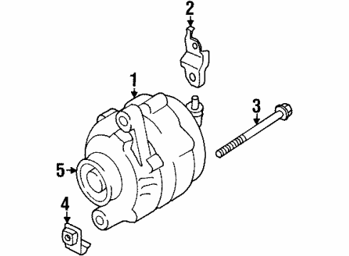 1996 Infiniti I30 Alternator Bar-Adjusting, Alternator Diagram for 1171531U0A