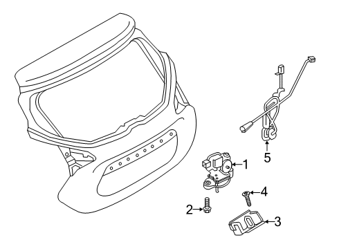 2018 Nissan Kicks Lift Gate Harness-Back Door Diagram for 240515RL0A