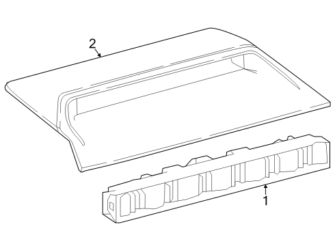 High Mount Lamps Cover, Center Stop Lamp Diagram for 8197753010C0