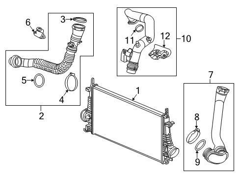 2011 Saab 9-5 Intercooler Inlet Pipe Seal Diagram for 13265351