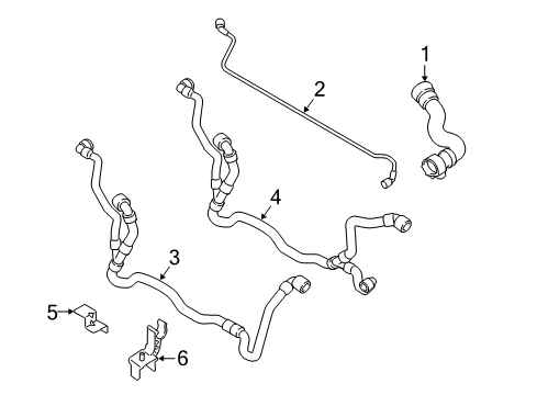 2011 BMW 528i Hoses, Lines & Pipes Vent Pipe Diagram for 17127578405