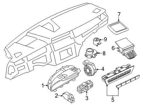 2015 BMW 740Li Wiper & Washer Components Emergency Start Coil Diagram for 61319311353