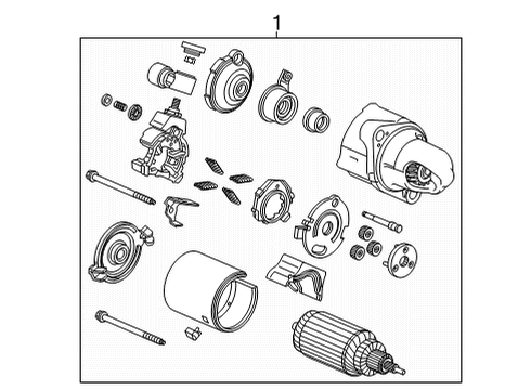 2022 Acura MDX Starter STARTER MOTOR ASSY Diagram for 312006S9A01