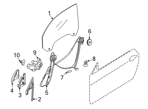 2010 BMW 128i Door & Components Support Diagram for 51337175630